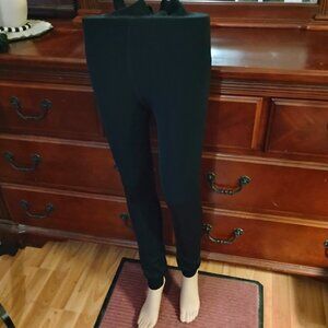 Black Polyester Spandex Leggings